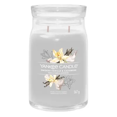 Yankee Candle Aromatická svíčka Signature sklo velké Smoked Vanilla & Cashmere 567 g