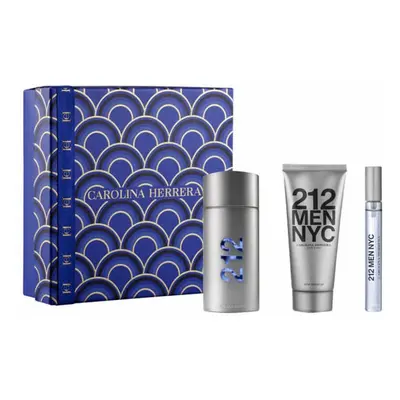 Carolina Herrera 212 Men - EDT 100 ml + gel po holení 100 ml + EDT 10 ml