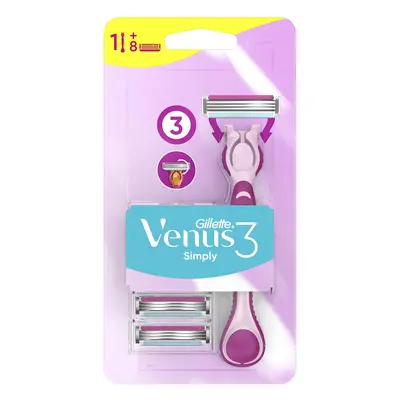 Gillette Holicí strojek Simply Venus 3 + 8 hlavic