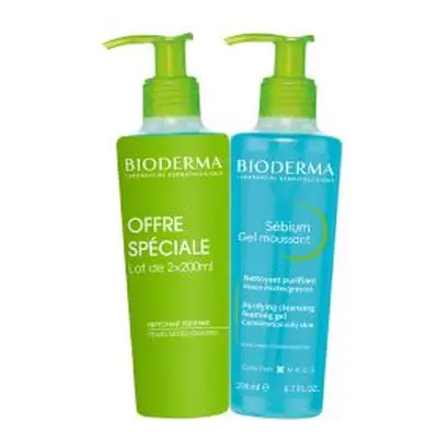 Bioderma Sada čisticích pěnivých gelů pro smíšenou až mastnou pleť Sébium Gel Moussant Duo