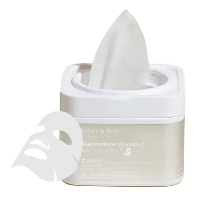 MARY & MAY Rozjasňující pleťová maska Niacinamide Vitamin C (Brightening Mask) 30 ks