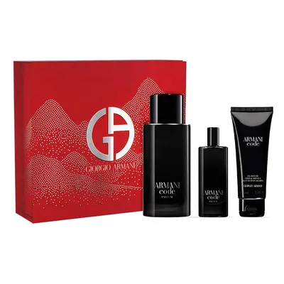 Giorgio Armani Code Parfum - parfém 125 ml (plnitelný) + sprchový gel 75 ml + parfém 15 ml