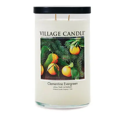 Village Candle Vonná svíčka ve skle Clementine Evergreen 538 g