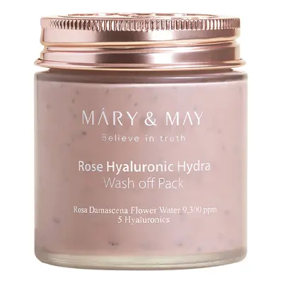 MARY & MAY Hydratační pleťová maska Rose Hyaluronic Hydra (Wash Off Pack) 125 g