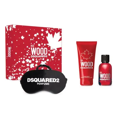 Dsquared² Red Wood - EDT 50 ml + sprchový gel 100 ml + maska na spaní