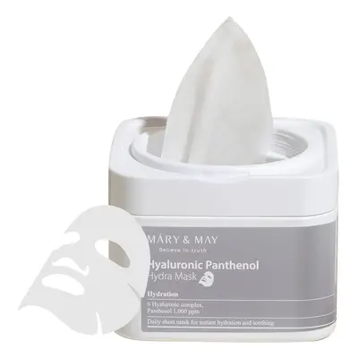 MARY & MAY Hydratační pleťová maska Hyaluronic Panthenol (Hydra Mask) 30 ks