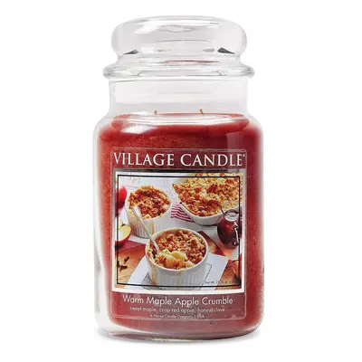 Village Candle Vonná svíčka ve skle Warm Maple Apple Crumble 602 g