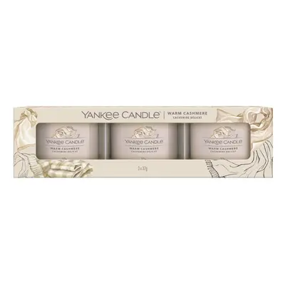 Yankee Candle Sada votivních svíček ve skle Warm Cashmere 3 x 37 g