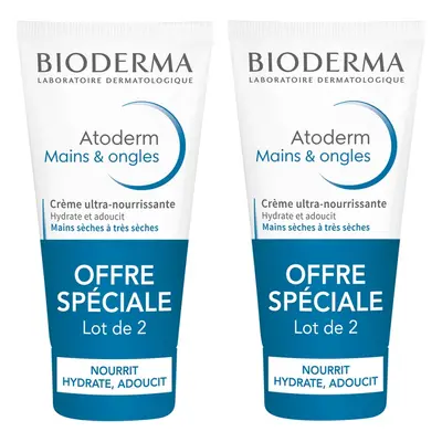 Bioderma Sada výživných krémů na ruce a nehty Atoderm Mains (Ultra-Nourishing Cream Hands & Nail