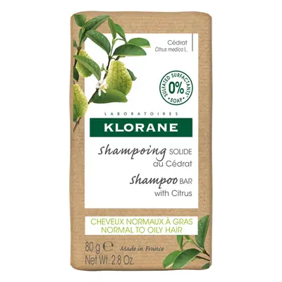 Klorane Tuhý šampon pro normální až mastné vlasy Citron (Shampoo Bar) 80 g