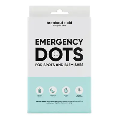 Breakout+aid Náplasti pro citlivou pokožku se sklonem k akné Emergency Dots 72 ks