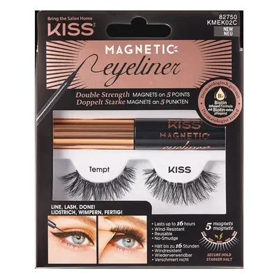 KISS Magnetické umělé řasy s očními linkami 02 Tempt (Magnetic Eyeliner & Lash Kit)