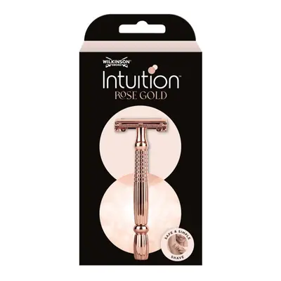 Wilkinson Sword Dámský kovový holicí strojek Intuition Double Edge Rose Gold (Razor) + 10 žilete