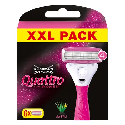 Wilkinson Sword Náhradní hlavice Quattro for Women 6 ks