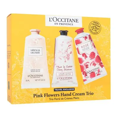 L'Occitane en Provence Dárková sada krémů na ruce Pink Flowers Hand Cream Trio