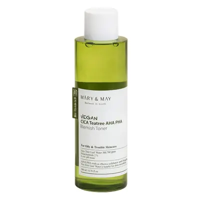 MARY & MAY Pleťové tonikum CICA TeaTree AHA PHA (Blemish Toner) 200 ml