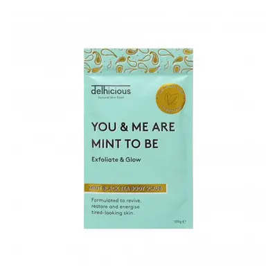 Delhicious Tělový peeling You & Me Are Mint To Be (Mint Black Tea Body Scrub) 100 g