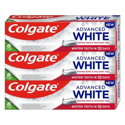 Colgate Bělicí zubní pasta Advanced White Baking Soda & Vulcanic Ash Trio 3 x 75 ml