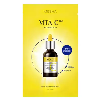 Missha Rozjasňující pleťová maska s vitamínem C Vita C Plus (Ampoule Mask) 27 g