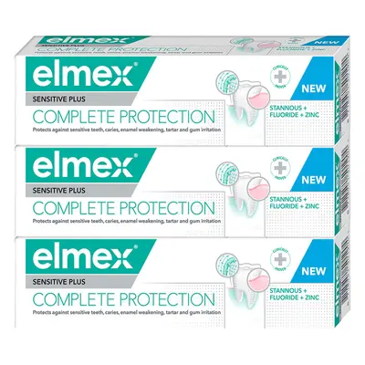 Elmex Zubní pasta Sensitive Plus Complete Protection Tripack 3 x 75 ml