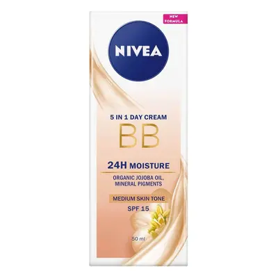 Nivea Zkrášlující hydratační krém 5 v 1 BB Cream SPF 15 (5in1 Beautifying Moisturizer) 50 ml tma