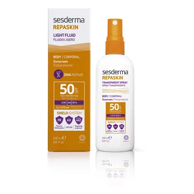 Sesderma Lipozomový opalovací krém Repaskin SPF 50 (Transparent Spray) 200 ml