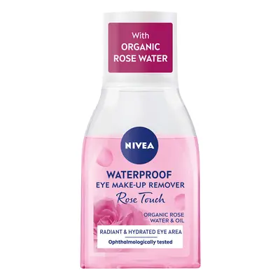 Nivea Dvoufázový odličovač očí Rose Touch (Waterproof Eye Make-Up Remover) 100 ml