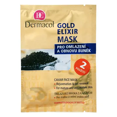 Dermacol Omlazující maska s kaviárem (Gold Elixir Caviar Face Mask) 2 x 8 g