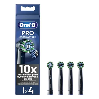 Oral B Náhradní kartáčkové hlavice Cross Action Black EB50 4 ks