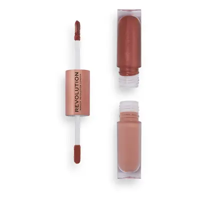 Revolution Oboustranné tekuté oční stíny (Double Up Liquid Shadow) 4,4 ml Infatuated Rose Gold