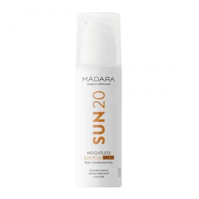 MÁDARA Lehké opalovací mléko Sun 20 (Weightless Sun Milk SPF 20) 150 ml