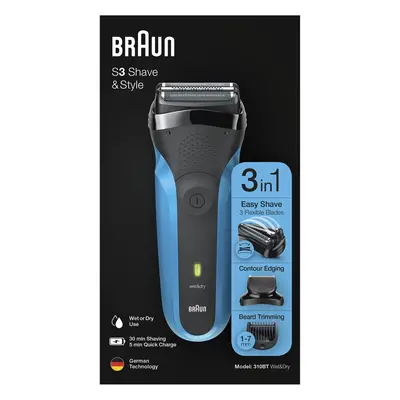 Braun Elektrický holicí strojek a zastřihovač vouců Series 3 Shave & Style 310BT