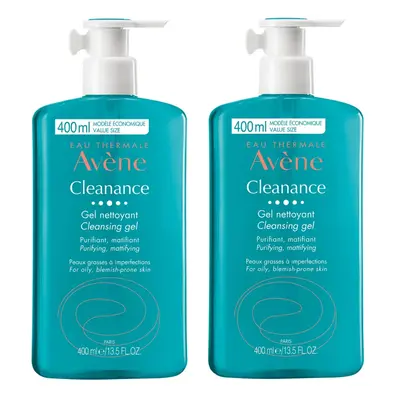 Avène Sada čisticích gelů pro problematickou a aknózní pleť (Cleansing Gel) 2 x 400 ml