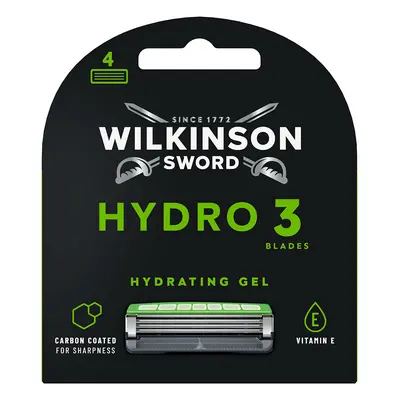 Wilkinson Sword Náhradní hlavice Hydro 3 Black Edition 4 ks