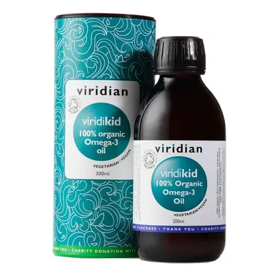 Viridian Viridikid Omega 3 Oil Organic (Bio Omega 3 olej pro děti) 200ml