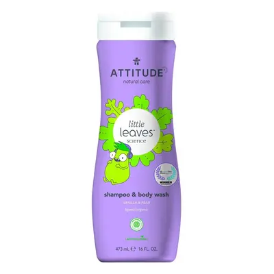 Attitude Little leaves Dětské tělové mýdlo a šampon (2v1) s vůní vanilky a hrušky 473ml