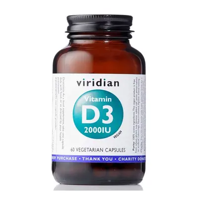 Viridian Vitamin D3 2000IU 60 kapslí