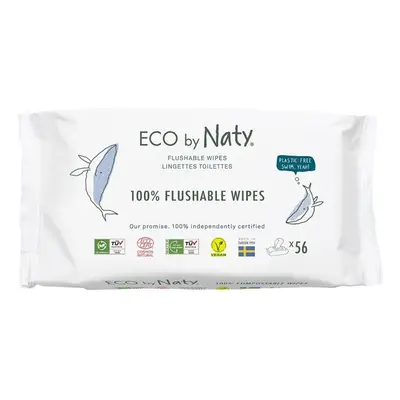 Naty ECO vlhčené ubrousky bez vůně - splachovatelné 56 ks