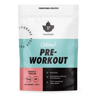 Puhdistamo Pre-Workout Caffeine Free mango - malina 350g