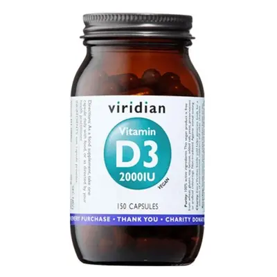 Viridian Vitamin D3 2000iu 150 kapslí