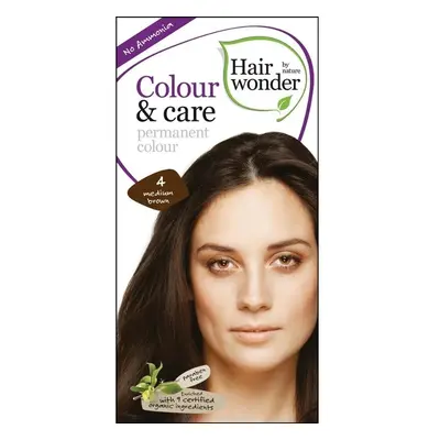 Hairwonder Barva STŘEDNĚ HNĚDÁ 4 přírodní dlouhotrvající BIO