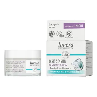 Lavera Basis Sensitiv Zklidňující noční krém bez parfemace 50 ml