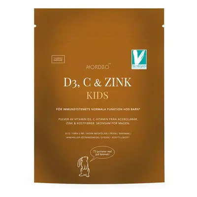 Nordbo Vitamin D3, C & Zink Kids 75g