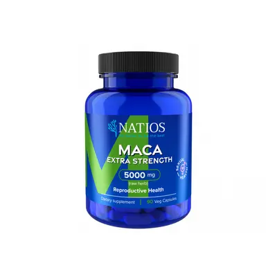 Natios Maca Extract 5000 mg, Extra Strength 90 veganských kapslí