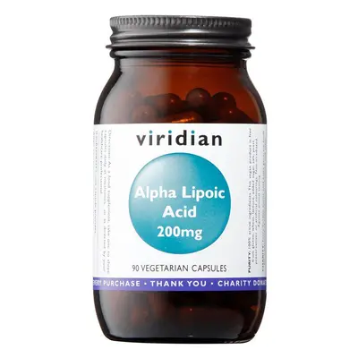 Viridian Alpha Lipoic Acid 200mg (Kyselina alfa lipoová - ALA) 90 kapslí