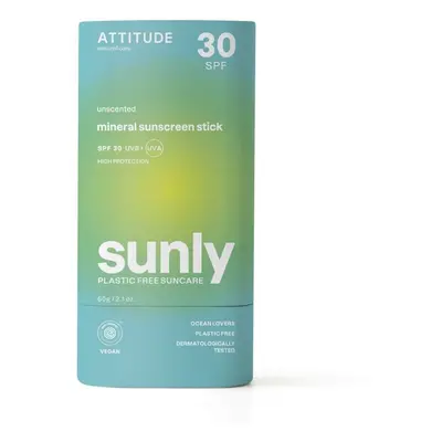 100 % minerální ochranná tyčinka na celé tělo (SPF 30) bez parfemace Attitude 60 g