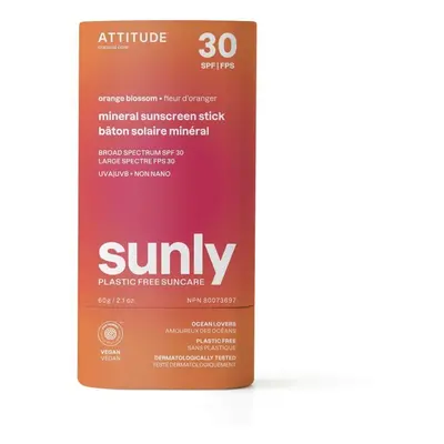 100 % minerální ochranná tyčinka na celé tělo (SPF 30) s vůní Orange Blossom Attitude 60 g