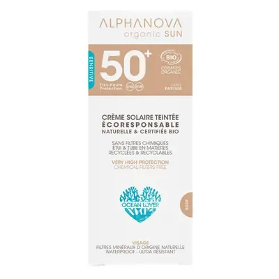 : Alphanova Opalovací tónovací krém světlý SPF 50+ 50 g BIO