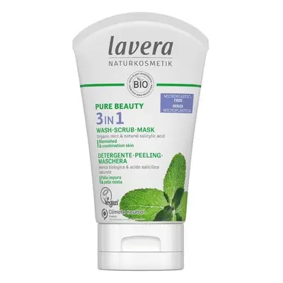 Lavera Pure Beauty čistící gel, peeling a maska 3v1 125 ml