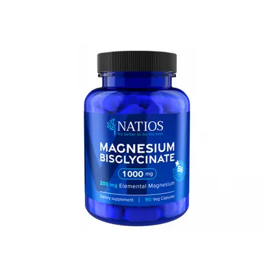 Natios Magnesium Bisglycinate 1000 mg + B6 (elem. hořčík 200 mg) 90 veg. kapslí